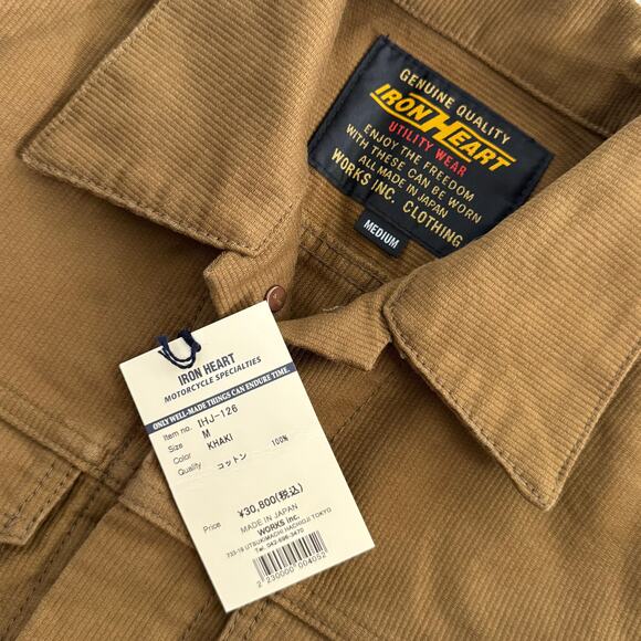 Iron Heart 12oz Whipcord Modified Type III Khaki Jacket M NEW IHJ-126-KHA Japan - Picture 6 of 7